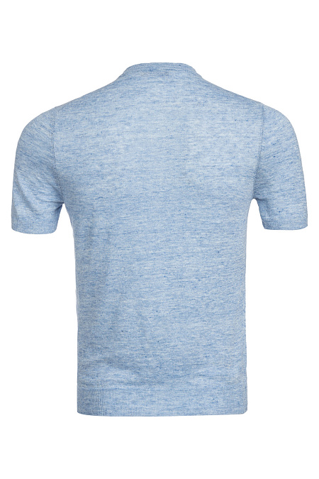Голубая футболка с застежкой на пуговицы для мужчин бренда Meucci (Италия), арт. 57173/24801/510 - фото. Цвет: Голубой. Купить в интернет-магазине https://shop.meucci.ru
