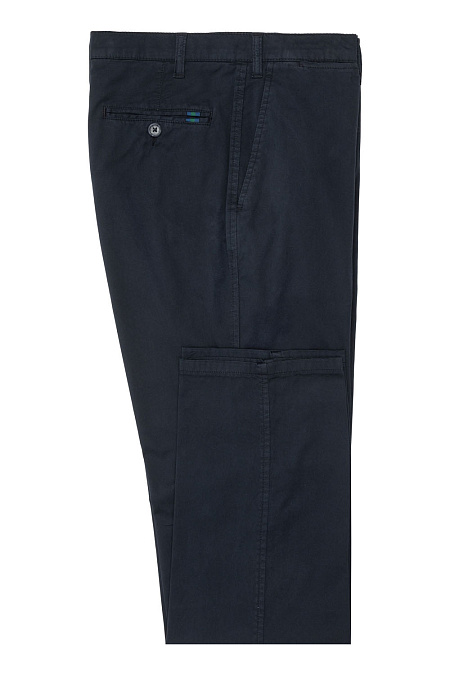 Синие брюки из хлопка Пима для мужчин бренда Meucci (Италия), арт. 1350/01550/503 - фото. Цвет: Синий. Купить в интернет-магазине https://shop.meucci.ru
