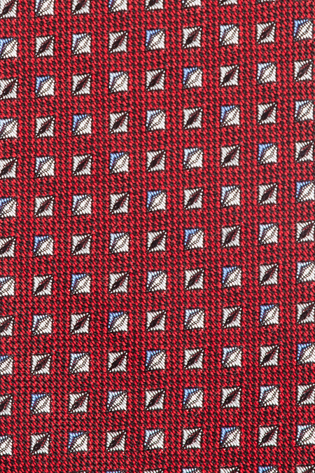 Галстук из шелка для мужчин бренда Meucci (Италия), арт. 40018/3 - фото. Цвет: Красный с принтом. Купить в интернет-магазине https://shop.meucci.ru
