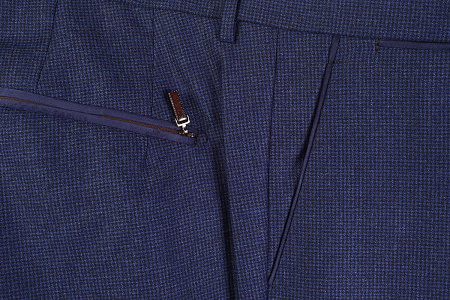 Мужские брендовые брюки арт. RD7374 BLUE Meucci (Италия) - фото. Цвет: Синий, микродизайн. Купить в интернет-магазине https://shop.meucci.ru
