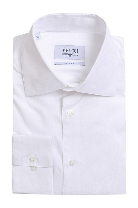 Модная мужская классическая белая рубашка арт. MW17038 от Meucci (Италия) - фото. Цвет: Белый. Купить в интернет-магазине https://shop.meucci.ru

