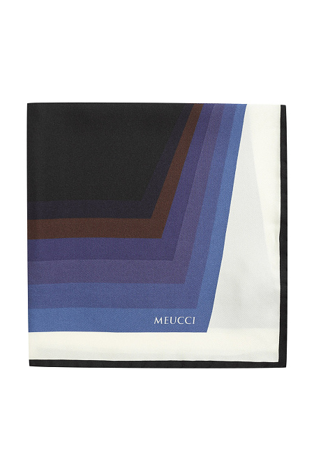 Платок для мужчин бренда Meucci (Италия), арт. SE117/1 - фото. Цвет: Черный/синий. Купить в интернет-магазине https://shop.meucci.ru
