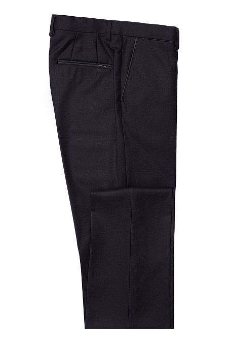 Мужские брендовые брюки из шерсти темно-синие арт. RD 1711 NAVY Meucci (Италия) - фото. Цвет: Темно-синий. Купить в интернет-магазине https://shop.meucci.ru
