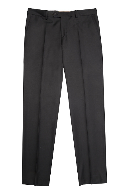 Черные брюки классического кроя из тонкой шерстяной ткани   (ZI-VB 8860 BLACK) Мужские черные брюки классического кроя из тонкой шерстяной ткани   арт. ZI-VB 8860 BLACK Meucci (Италия) - фото. Цвет: Черный. Купить в интернет-магазине https://shop.meucci.ru