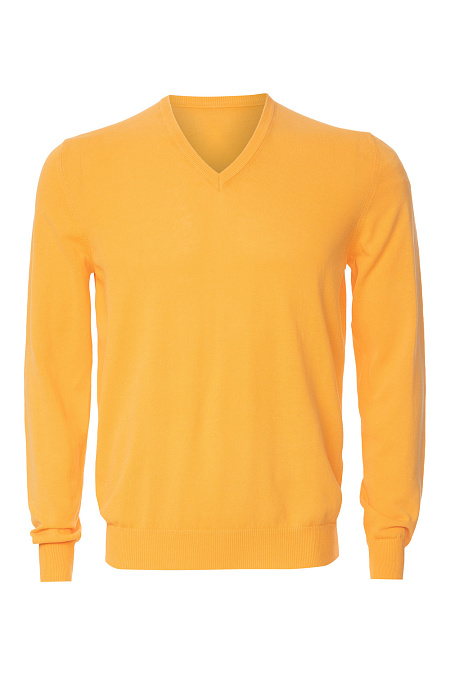 Хлопковый пуловер желтого цвета для мужчин бренда Meucci (Италия), арт. 55149/21401/132 - фото. Цвет: Желтый. Купить в интернет-магазине https://shop.meucci.ru
