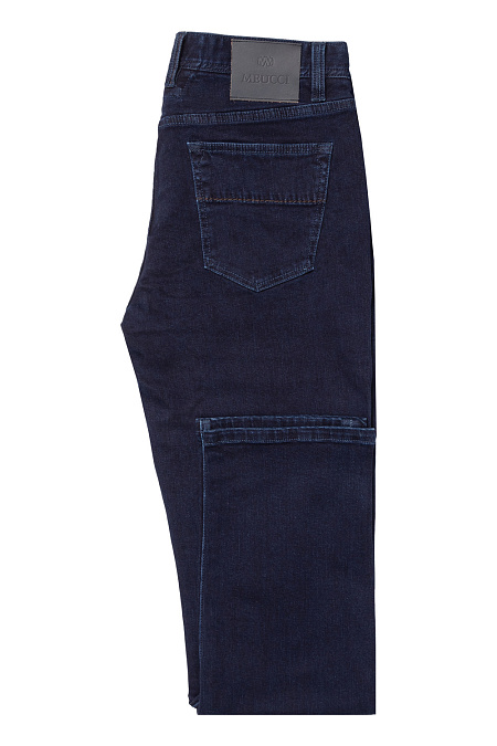 Мужские брендовые джинсы темно-синие классического кроя  арт. NLTR REG 1917 Meucci (Италия) - фото. Цвет: Темно-синий. Купить в интернет-магазине https://shop.meucci.ru
