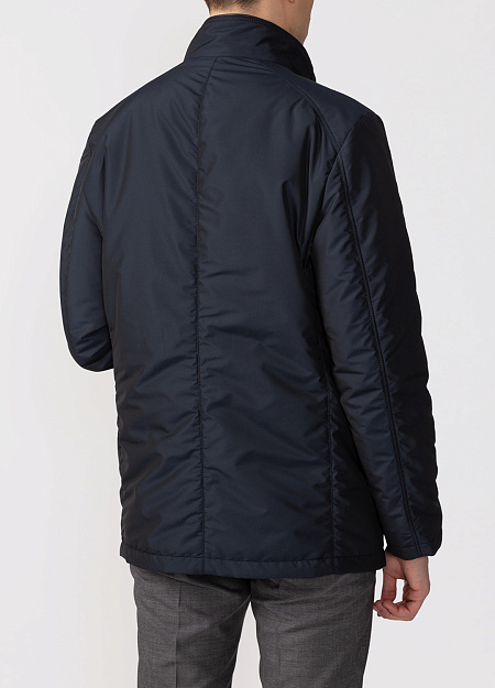 Утепленная  куртка средней длины  для мужчин бренда Meucci (Италия), арт. 13222 - фото. Цвет: Темно-синий. Купить в интернет-магазине https://shop.meucci.ru
