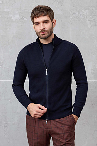 Кардиган на молнии темно-синего цвета (13009/22025 Dk.NAVY)