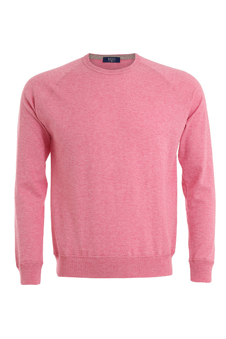 Джемпер розового цвета с круглой горловиной для мужчин бренда Meucci (Италия), арт. 57130/23210/230 - фото. Цвет: Розовый. Купить в интернет-магазине https://shop.meucci.ru
