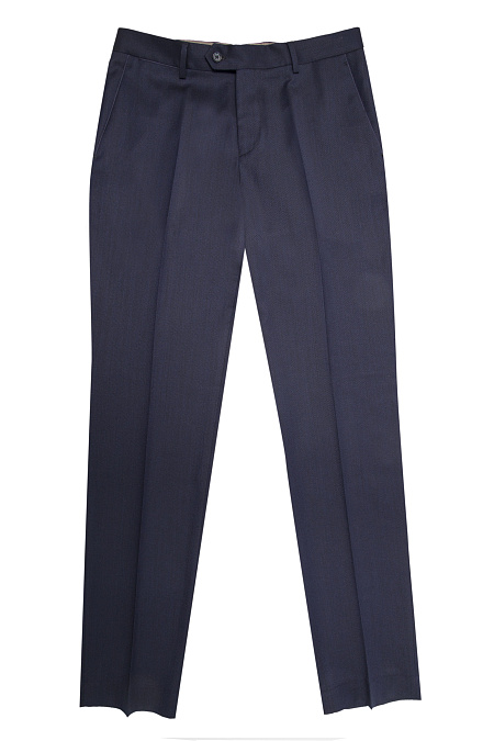 Брюки из тонкой шерсти темно-синего цвета в классическом стиле   (ZA-DR 4223 Dk.NAVY) Мужские брюки из тонкой шерсти темно-синего цвета в классическом стиле   арт. ZA-DR 4223 Dk.NAVY Meucci (Италия) - фото. Цвет: Темно-синий. Купить в интернет-магазине https://shop.meucci.ru