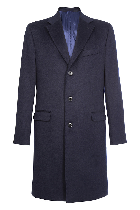 Пальто из шерсти с кашемиром темно-синего цвета  для мужчин бренда Meucci (Италия), арт. MI 5300191PZ/11907 - фото. Цвет: Темно-синий. Купить в интернет-магазине https://shop.meucci.ru

