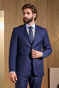 Классический  синий костюм из шерсти (MI 2200191VB/8036+)