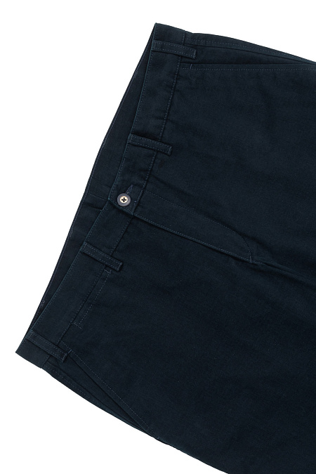 Мужские брендовые брюки темно-синего цвета из хлопка  арт. 1350/00581/004 Meucci (Италия) - фото. Цвет: Темно-синий. Купить в интернет-магазине https://shop.meucci.ru
