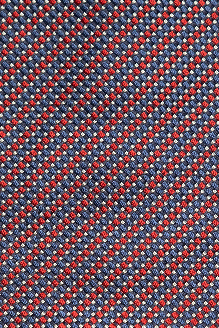 Шелковый галстук с мелким цветным орнаментом для мужчин бренда Meucci (Италия), арт. EKM212202-57 - фото. Цвет: Темно-синий, красный, серый. Купить в интернет-магазине https://shop.meucci.ru
