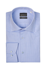 Рубашка голубая с микродизайном (SL 9020 RL 0291 BAS/231127)