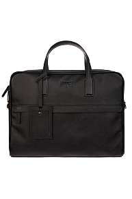 Кожаная сумка-портфель черного цвета  (О-78183 Black)