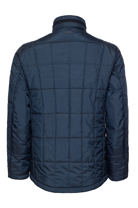 Короткая утепленная стеганая куртка  для мужчин бренда Meucci (Италия), арт. 4330 - фото. Цвет: Синий. Купить в интернет-магазине https://shop.meucci.ru
