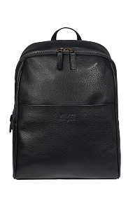 Рюкзак черного цвета из зернистой кожи  (О-78176)