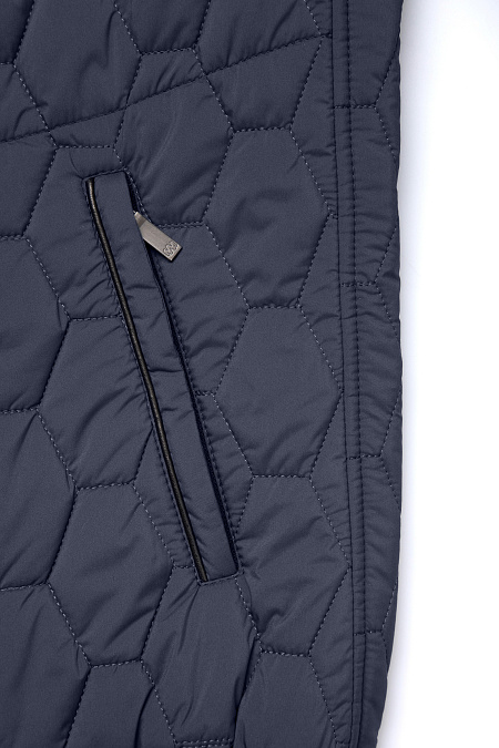Короткая утепленная куртка-бомбер  для мужчин бренда Meucci (Италия), арт. 1715 - фото. Цвет: Темно-синий. Купить в интернет-магазине https://shop.meucci.ru
