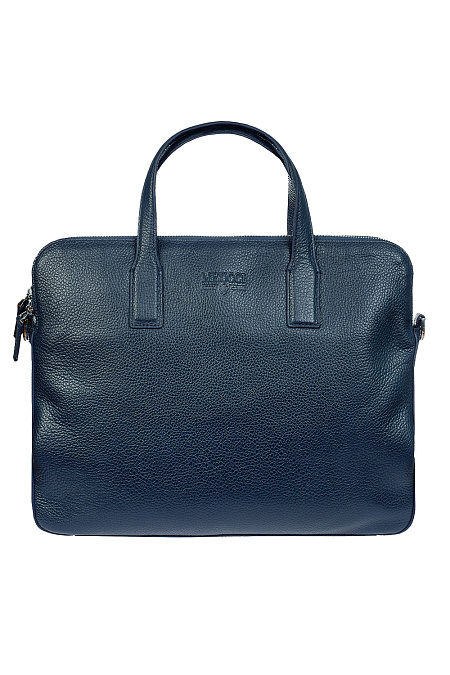 Сумка-портфель темно-синего цвета  для мужчин бренда Meucci (Италия), арт. О-78184 Blue - фото. Цвет: Темно-синий. Купить в интернет-магазине https://shop.meucci.ru
