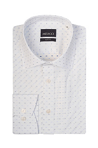 Рубашка белая с сине-голубым принтом (SL 9020 R 0191 BAS/231124)