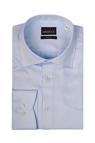 Рубашка светло-синяя с микродизайном  (SL 9020 R 0291 BAS/231116)