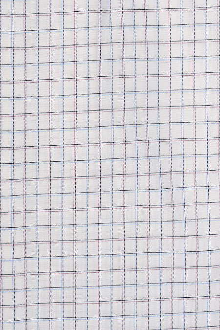Модная мужская рубашка белая в цветную клетку  арт. SL 9020 R 0191 CEL/231119 от Meucci (Италия) - фото. Цвет: Белый, цветная клетка.
