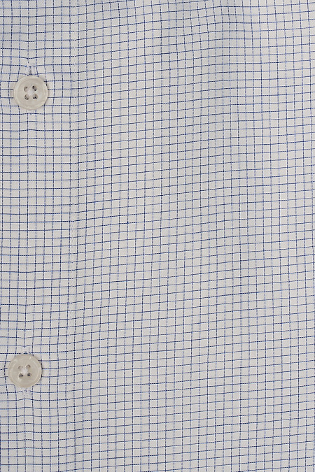 Модная мужская рубашка белая в цветную клетку  арт. SL 9020 R 0291 CEL/231123 от Meucci (Италия) - фото. Цвет: Белый, цветная клетка .
