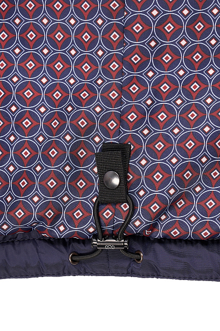 Стеганый короткий пуховик темно-синего цвета с капюшоном для мужчин бренда Meucci (Италия), арт. 2846 - фото. Цвет: Темно-синий. Купить в интернет-магазине https://shop.meucci.ru

