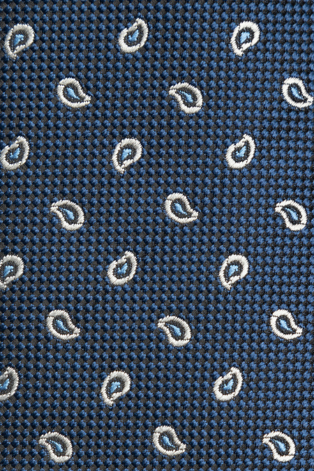 Темно-синий галстук с цветным орнаментом для мужчин бренда Meucci (Италия), арт. EKM212202-155 - фото. Цвет: Темно-синий, цветной орнамент. Купить в интернет-магазине https://shop.meucci.ru
