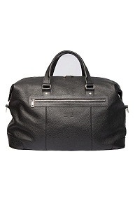 Кожаная дорожная сумка черная  (О-78159)