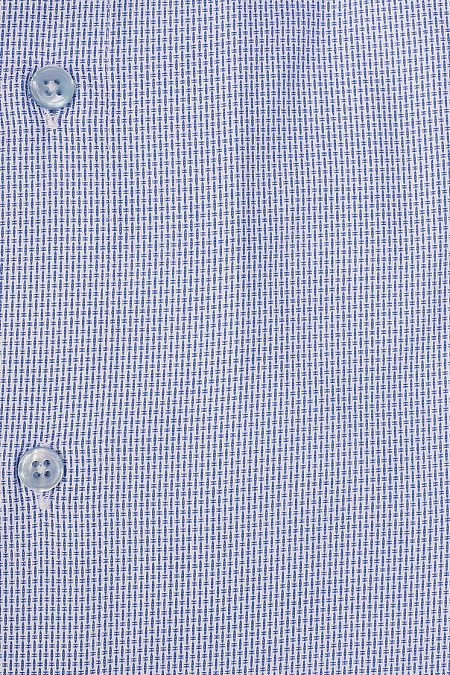 Модная мужская рубашка светло-синяя с мелким орнаментом  арт. SL 9020 R 0291 BAS/231125 от Meucci (Италия) - фото. Цвет: .
