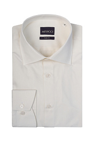 Рубашка белая с бежевым оттенком и микродизайном  (SL 9020 R 0491 BAS/231139)