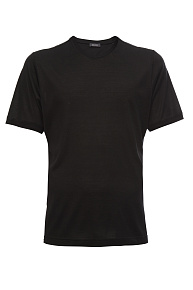 Шелковая футболка черного цвета (22FRTL4742 BLACK)