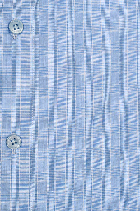 Модная мужская рубашка ярко-голубая в клетку арт. SL 9020 R 0291 CEL/231142 от Meucci (Италия) - фото. Цвет: Ярко-голубой, клетка.
